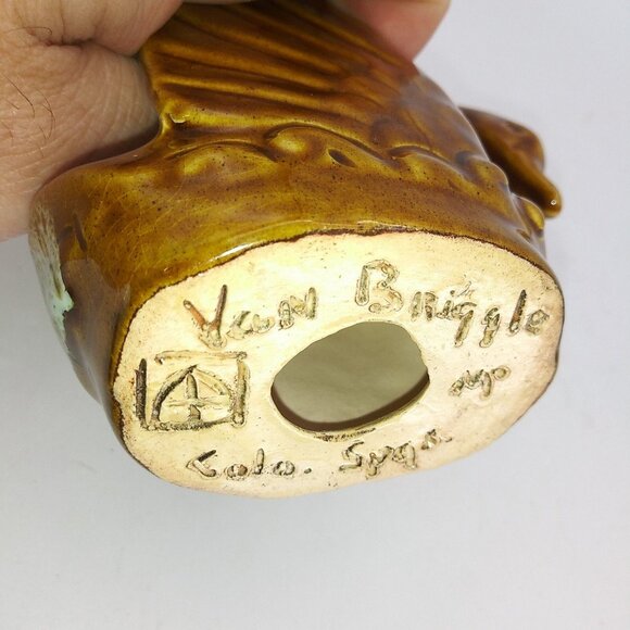 Van Briggle 5" Swan Glazed porcelain signed Figurine statue Colorado Springs USA - Picture 8 of 9